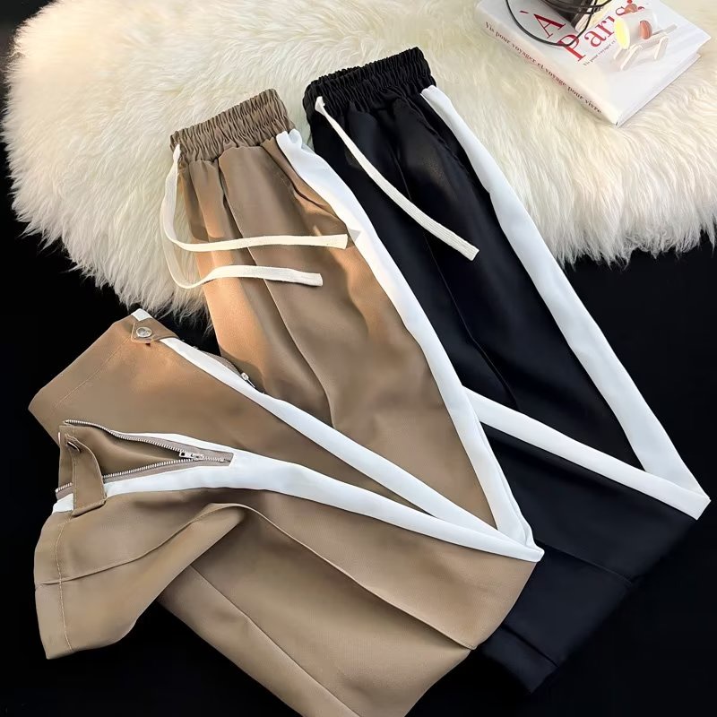 Quần Thể Thao Ống Rộng Lưng Cao Phong Cách Xuân Hè Mới Cho Nam Nữ