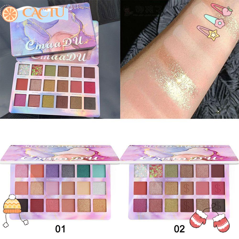 Bảng Phấn Mắt Màu Lì Và Màu Nhũ Kim Tuyến Lâu Trôi