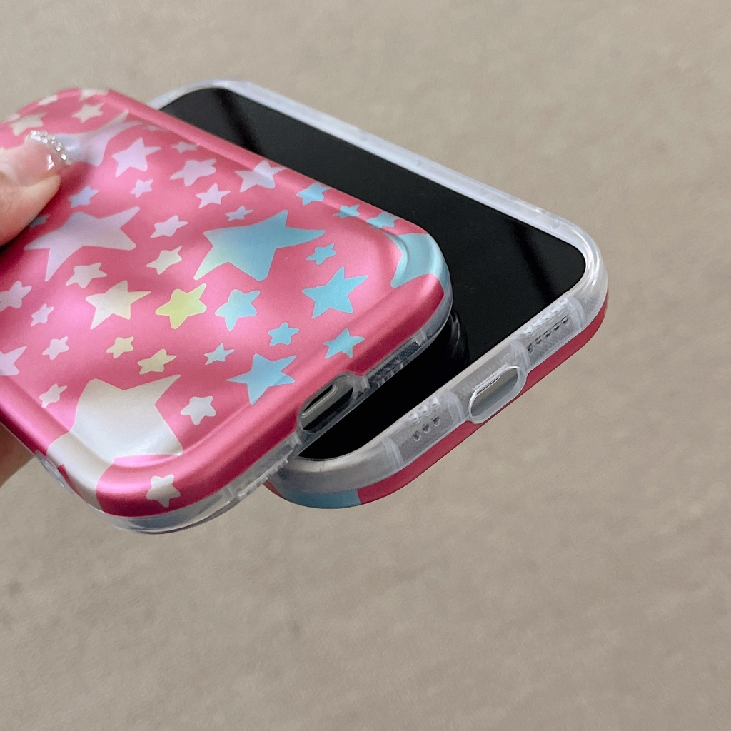 Ốp Điện Thoại TPU Chống Sốc Họa Tiết Sao Băng Màu Đỏ Cho iPhone 14 13 12 11 Pro Max