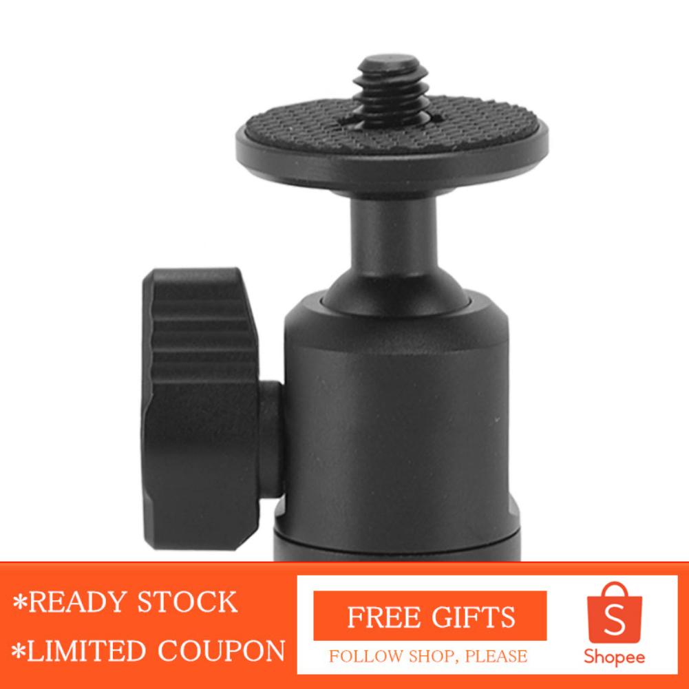 Alwaysonline PULUZ Aluminum Alloy Ball Head Mount Mini Portable Tripod with 1/4 inch Male Screw for  Smartphone Fill Light MIC
