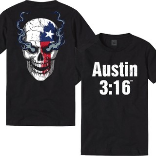 Áo thun đen in hình đầu lâu steve austin 3: 16 cá tính cho nam