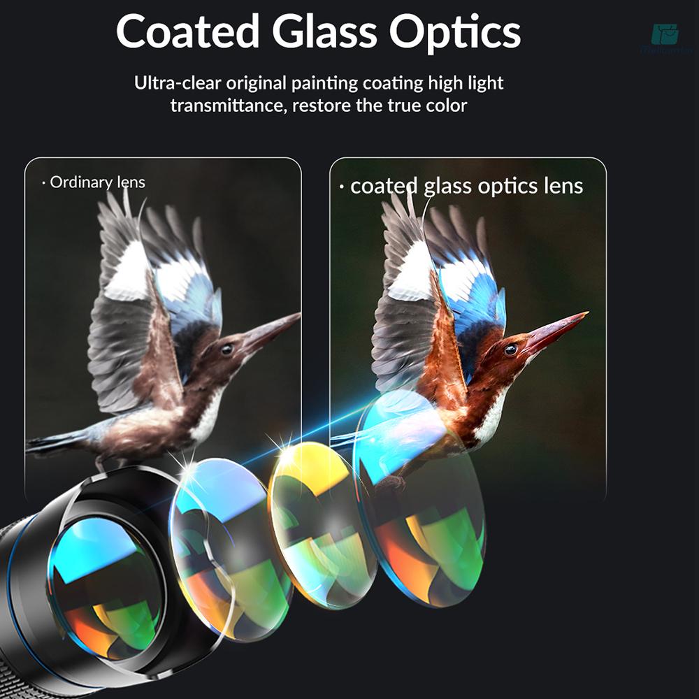 APEXEL Mobile Phone 36X Telephoto Lens Kit with Metal Tripod Universal Phone Clip Lens Bag for Hiking Camping Wildlife Observation Moon Sports Game Concert Watching Compatible with iPhone 14/13/12/11