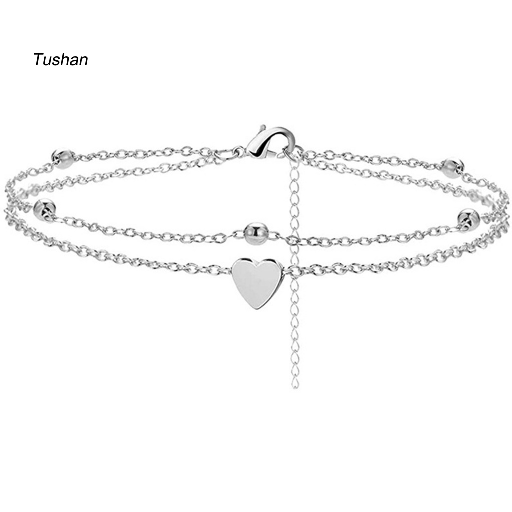 Lắc Chân Hai Lớp Hình Trái Tim Có Thể Điều Chỉnh Kích Thước