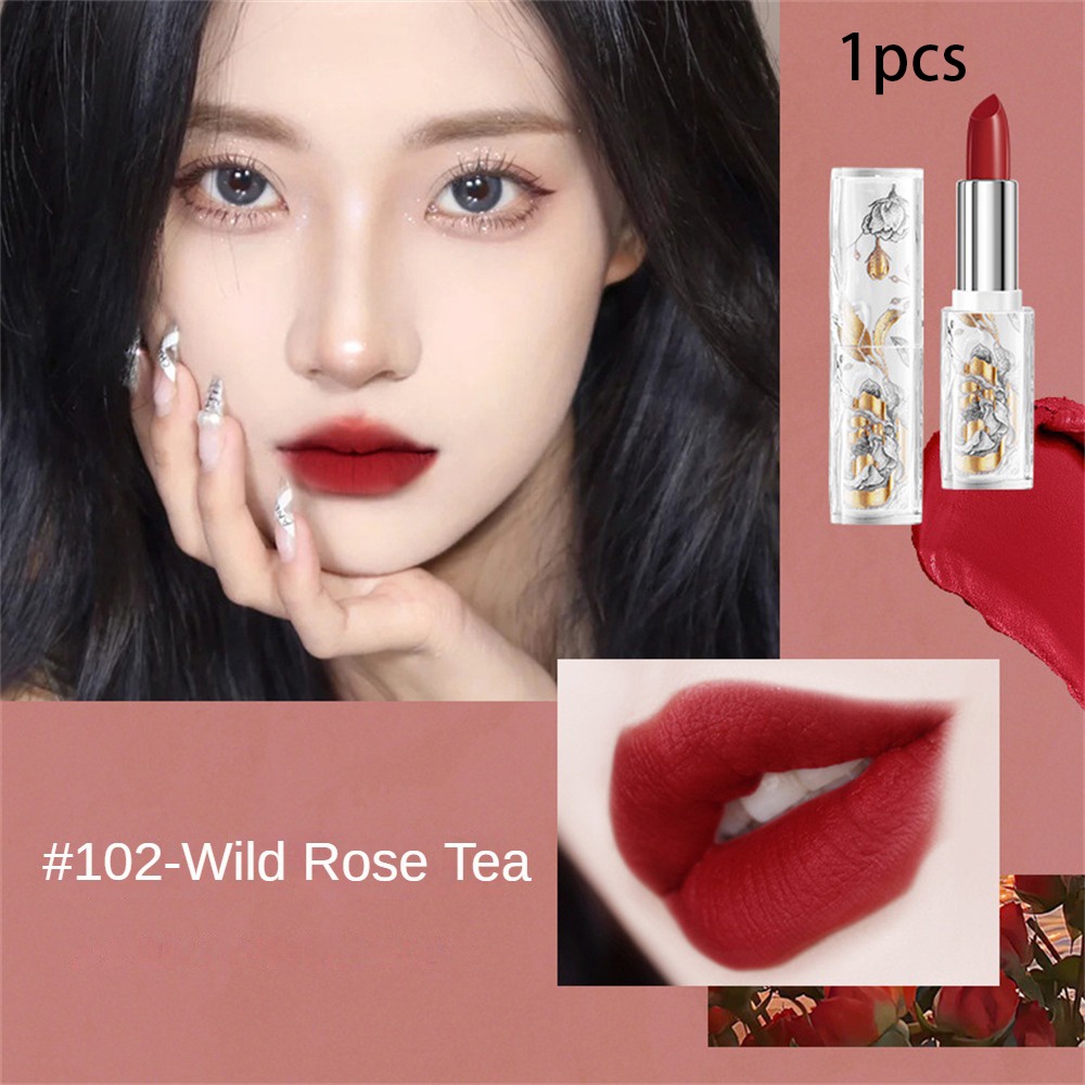 Son Môi HUAYUGEYAO Chất Nhung Lì Không Khô Môi Lâu Trôi Không Dính Thành Cốc Giá Trị Cao