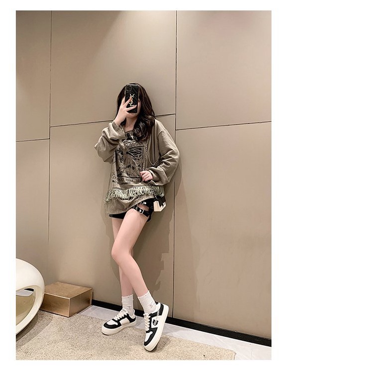 Giày Thể Thao Đế Dày Màu Trắng Thời Trang Hàn Quốc