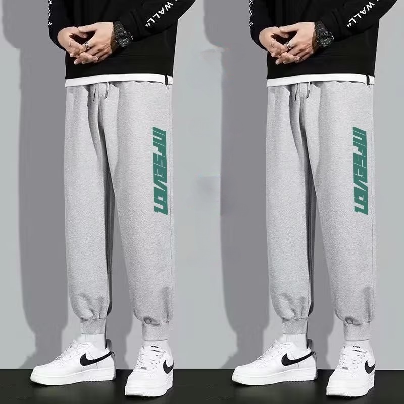 Quần Dài Thể Thao IN Chữ Phong Cách Hong Kong Cỡ Lớn Đến 100kg Thời Trang Mùa Hè Cho Nam