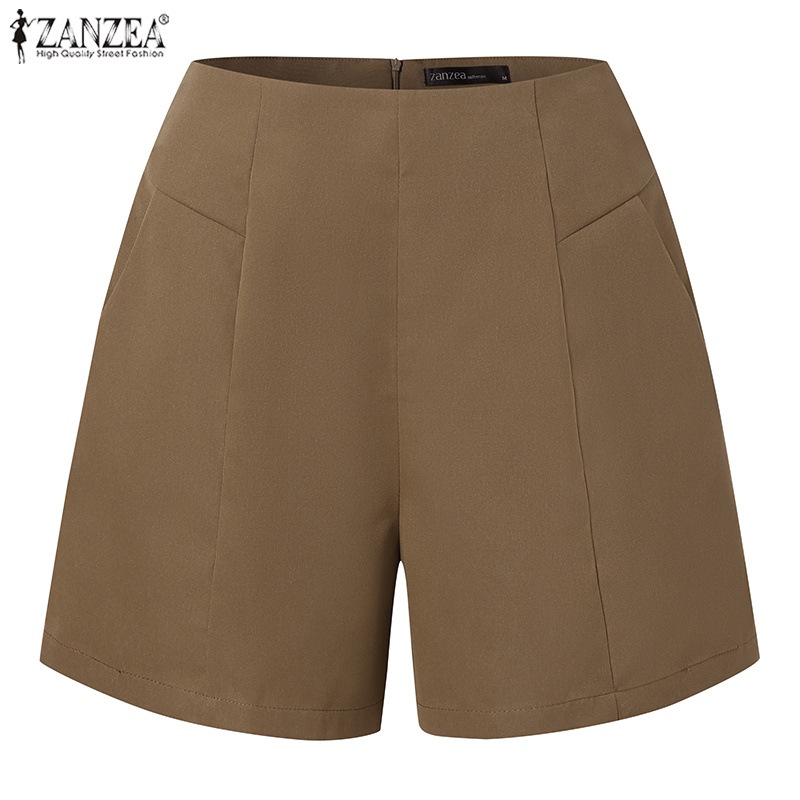 Quần short ZANZEA lưng cao thời trang cho nữ