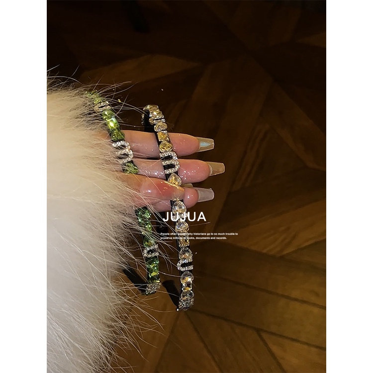 Băng Đô Cài Tóc Đính Đá Phong Cách Retro Cao Cấp Cho Nữ