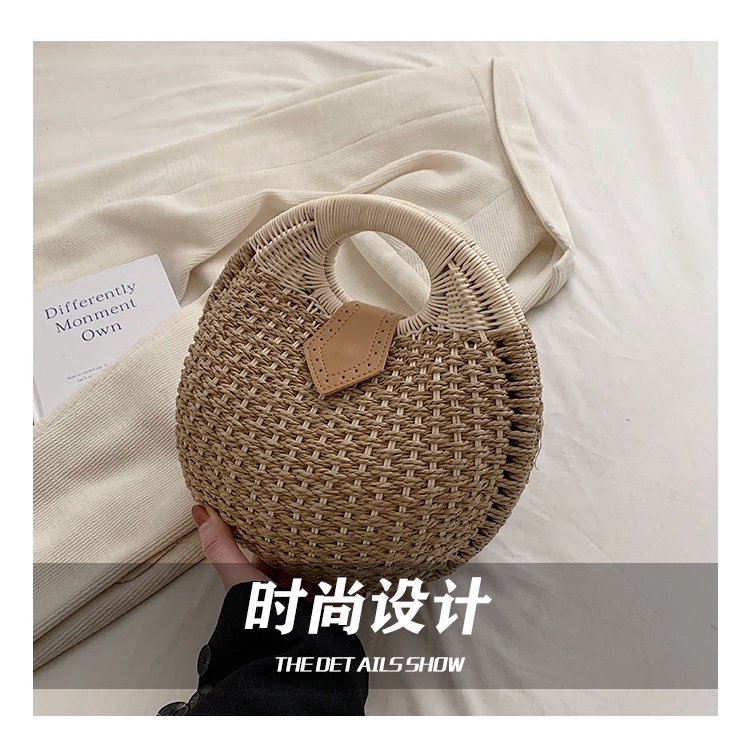 Túi Xách Đan Lát Kiểu Dáng Dễ Thương Phong Cách Hàn Quốc Cho Nữ