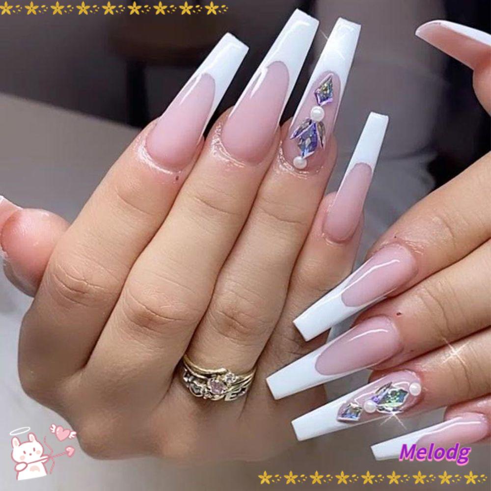 Hộp 24 Móng Tay Giả Múa Ba Lê Dạng Nhấn