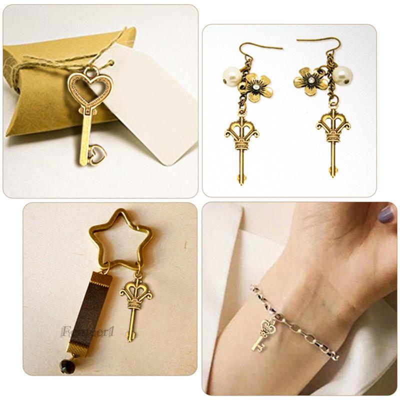 [Fenteer1] Set 46 Chìa Khóa Bộ Xương Cổ Điển Làm Trang Sức Thủ Công