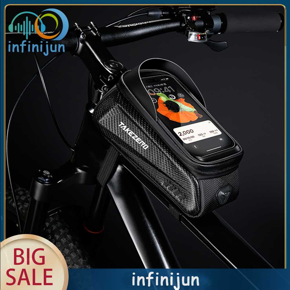 Túi Đựng Điện Thoại Cảm Ứng 1L Họa Tiết Phản Quang Chống Thấm Nước Gắn Xe Đạp Ốp