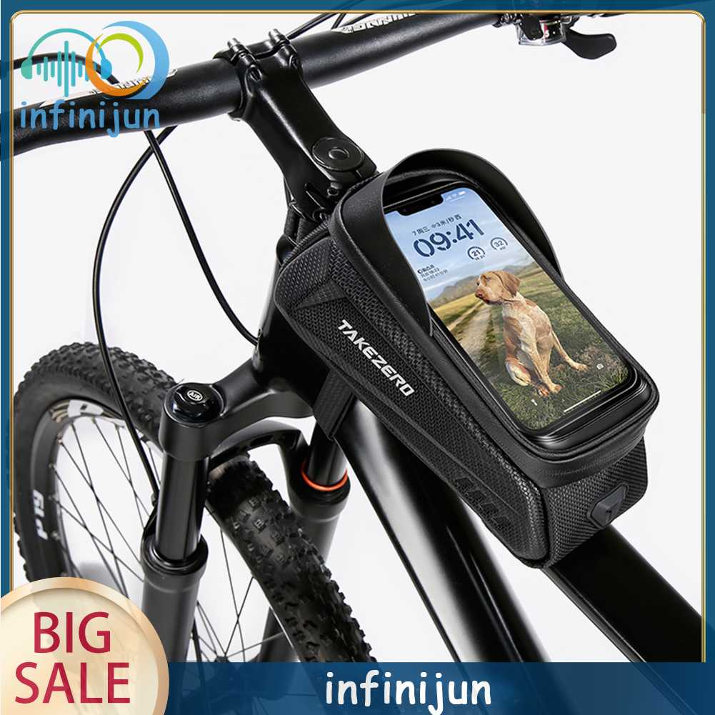 Túi Đựng Điện Thoại Cảm Ứng 1L Họa Tiết Phản Quang Chống Thấm Nước Gắn Xe Đạp Ốp