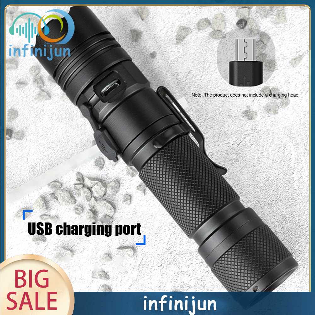 Đèn Pin LED XHP50 800LM 5 Chế Độ 1200mAh Sạc USB Tiện Dụng