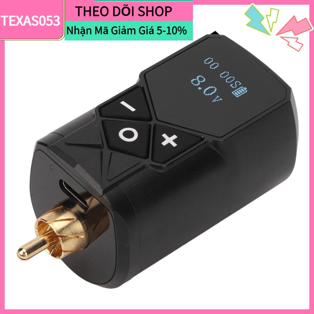 Texas053 RCA Không Dây Hình Xăm Nguồn Điện Pin Sạc 2400MAh Cung Cấp Năng Lượng Cho Quay Bút Máy