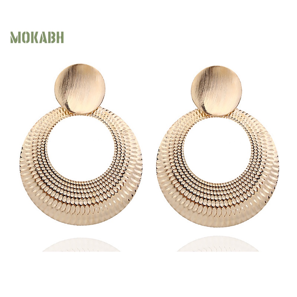 Bông Tai Hình Tròn Lớn Thời Trang Dành Cho Nữ