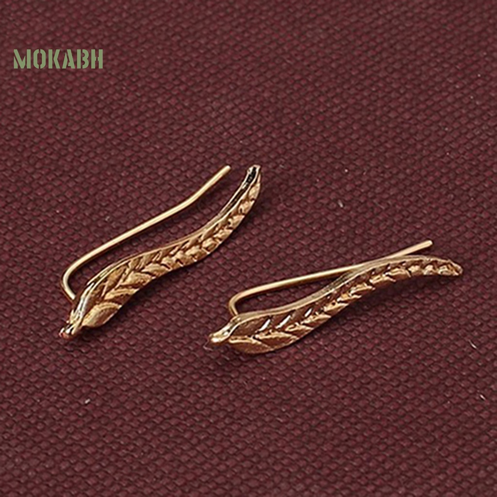 1 Đôi Bông Tai Hình Chiếc Lá Bằng Hợp Kim Tinh Tế Thời Trang Cho Nữ