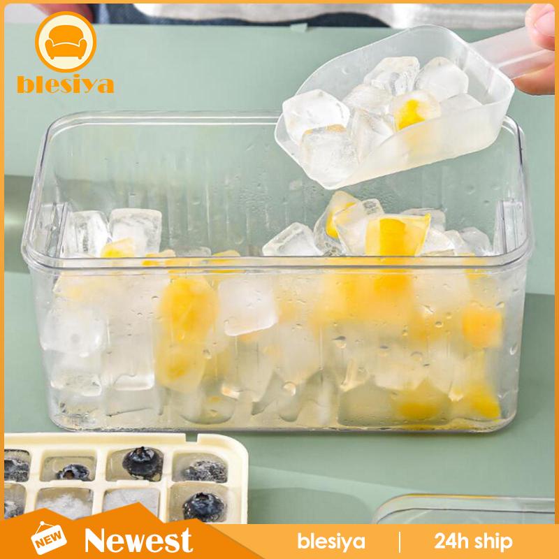 Khay Làm Đá Viên Dạng Nhấn Tiết Kiệm Không Gian Có Thể Tái Sử Dụng