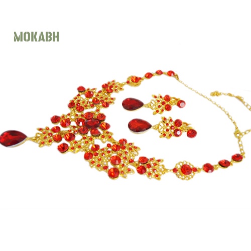 Bộ Vòng cổ + Bông Tai Bằng Hợp Kim Nhiều Màu Sắc Cho Nữ