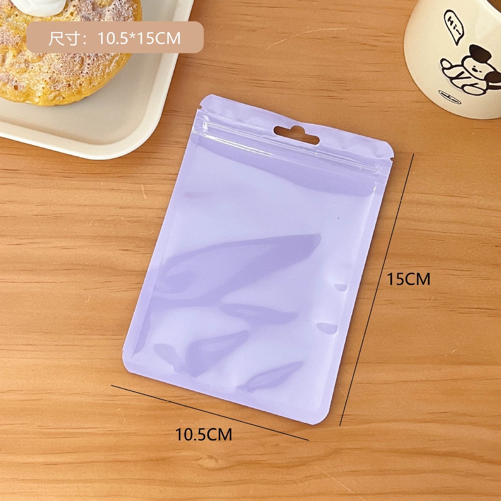 Túi Đựng Cọ Trang Điểm Bằng Nhựa Trong Suốt Dày Dặn Màu macaron