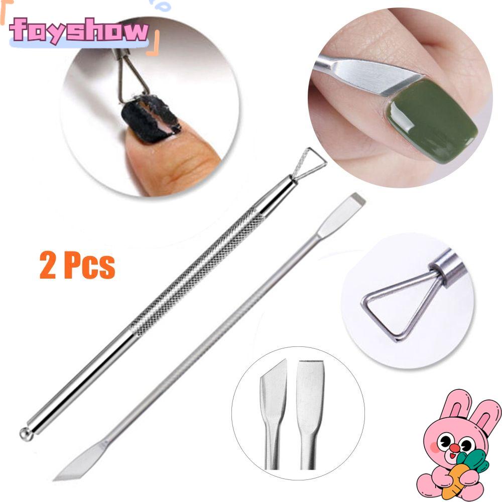 Set 2 Que Tẩy Sơn Móng Bằng Thép Không Gỉ Tiện Dụng