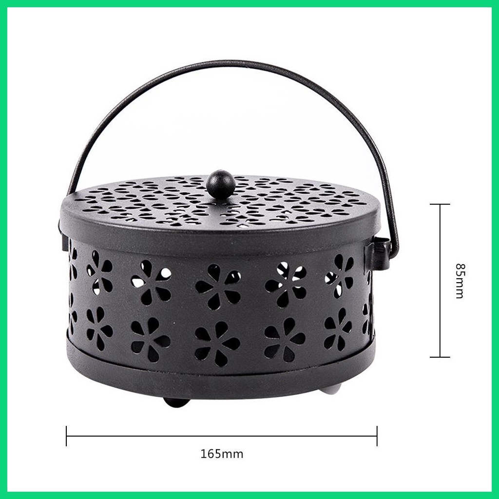 Giá Đỡ Kim Loại Rỗng Chống Bỏng Có Tay Cầm Cho Hộp Đốt Côn Trùng Cho Phòng Ngủ Sân Vườn