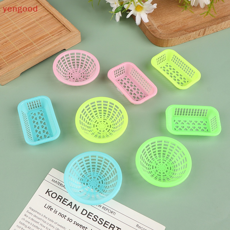 Set 10 Rổ Nhựa Mini Đựng Trái Cây Rau Củ Quả Trang Trí Nhà Búp Bê