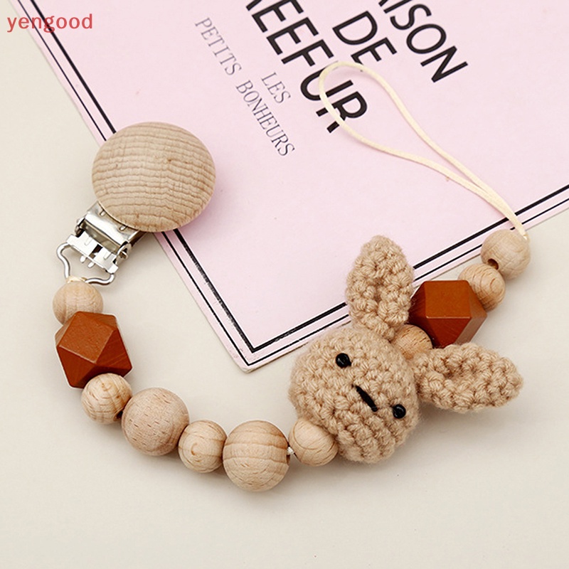 (YGD) 1 Chiếc Kẹp Núm Vú Giả Hình Thỏ Móc Xỏ Hạt Không BPA Cho Bé