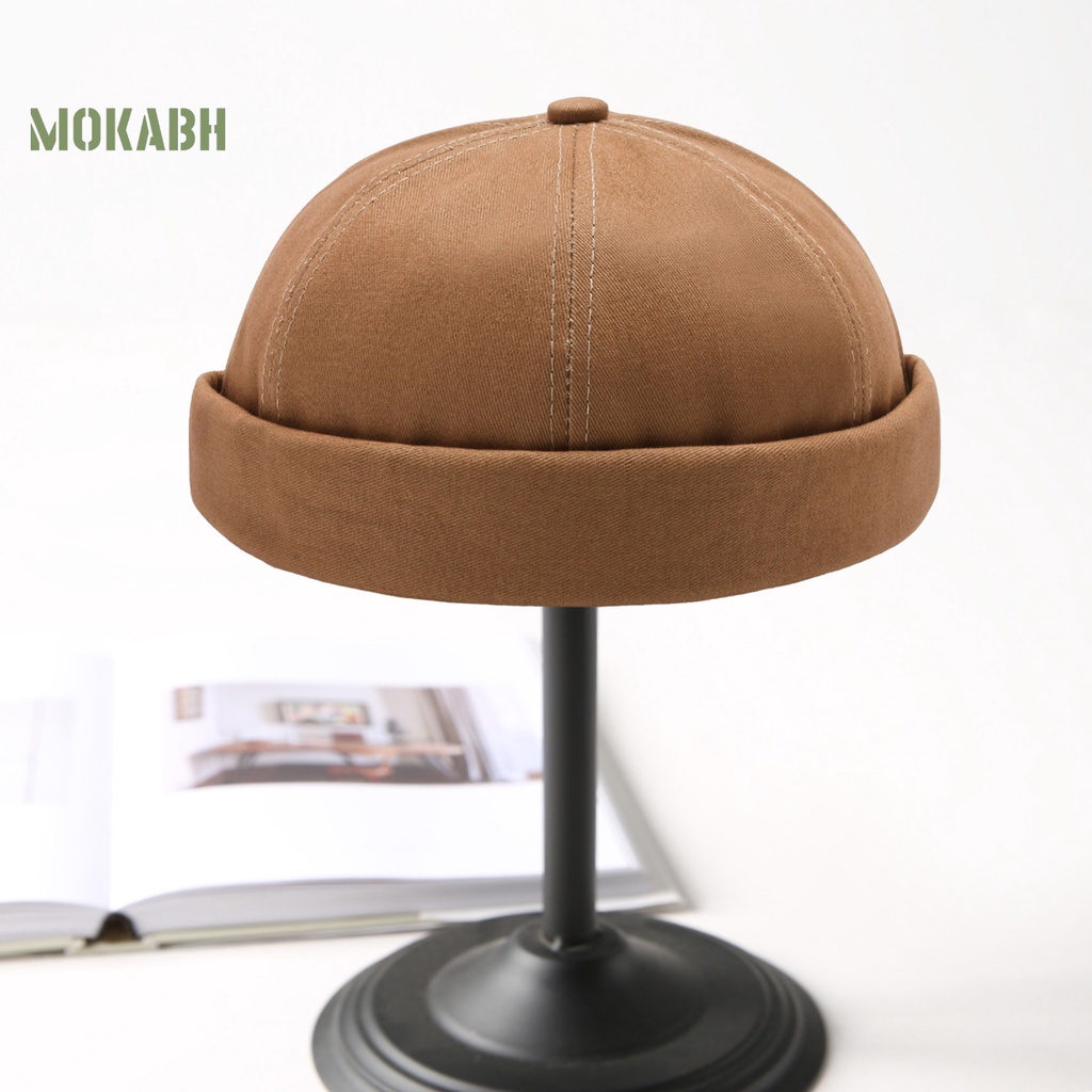 Mũ Beanie Màu Trơn Thoáng Khí Không Vành Phong Cách Hip Hop Đường Phố Cho Nam Và Nữ [Mok Abh]