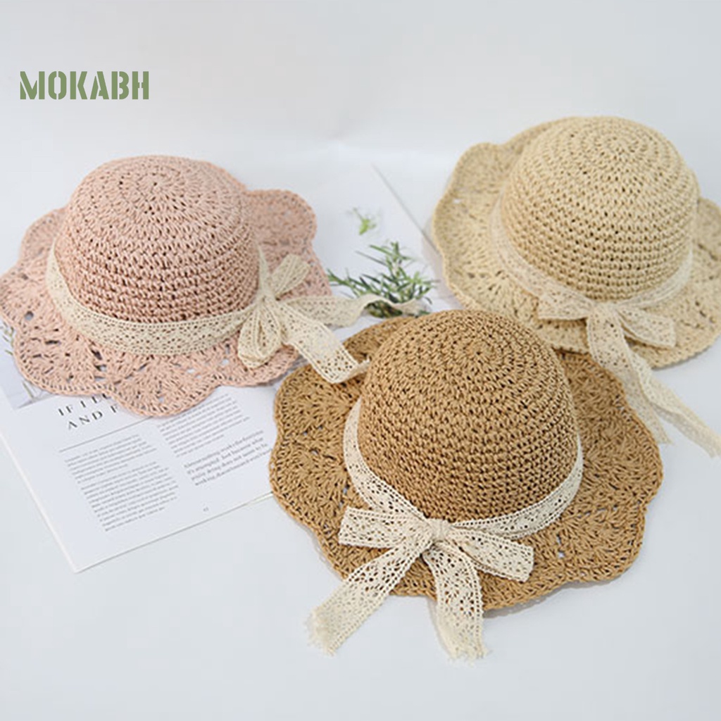 [Mok Abh] Mũ Vành Tròn Rỗng Có Thể Điều Chỉnh Kích Thước Cho Bé Gái