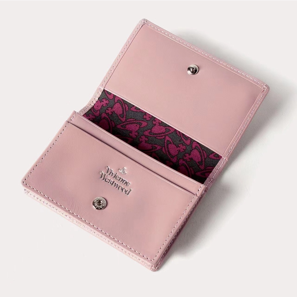 Ví Da Bò Cỡ Lớn Đựng Thẻ Vivienne Westwood Saturn