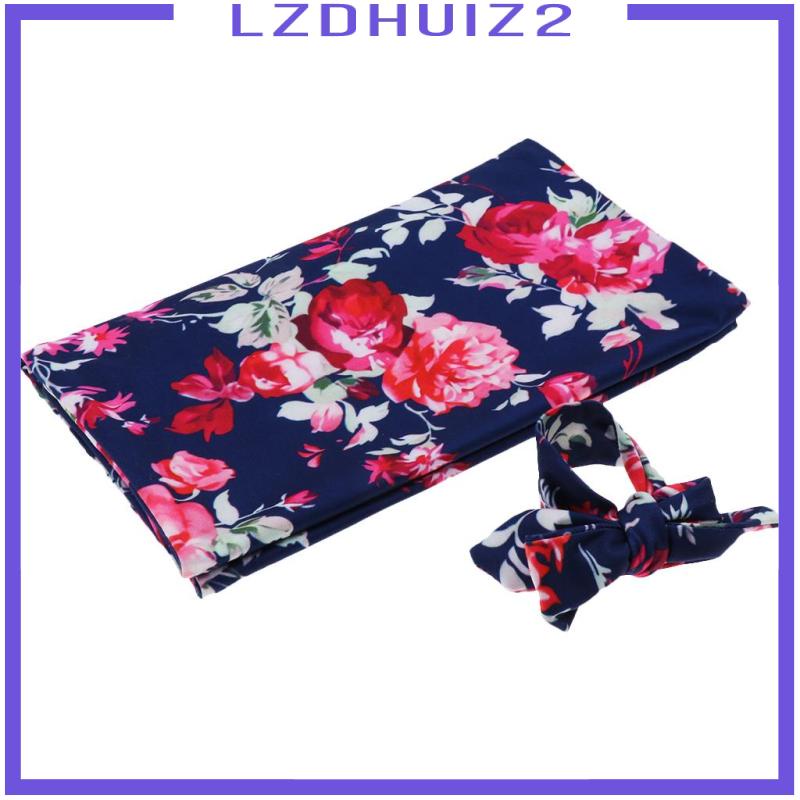 [Lzdhuiz] Set Chăn Quấn Và Băng Đô Màu Hồng Cho Bé