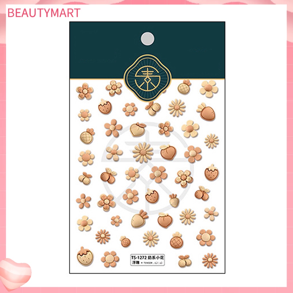 Miếng Dán Trang Trí Móng Tay Tự Dính Chống Thấm Nước Siêu Mỏng Họa Tiết Hoa Tinh Tế