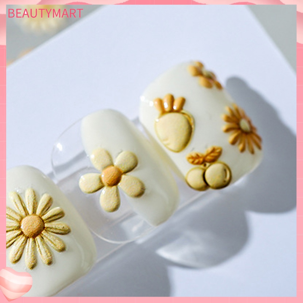 Miếng Dán Trang Trí Móng Tay Tự Dính Chống Thấm Nước Siêu Mỏng Họa Tiết Hoa Tinh Tế