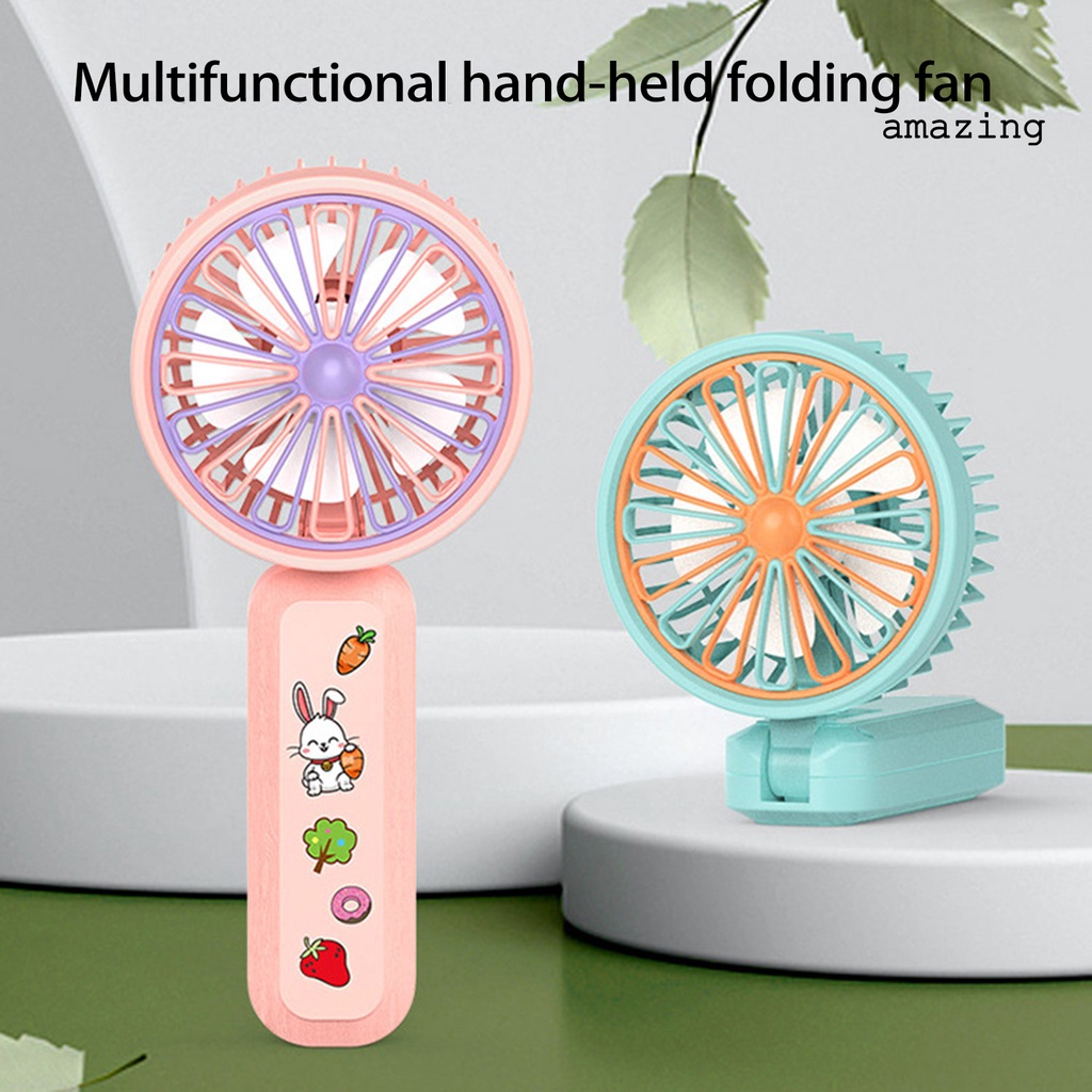 Quạt USB Mini Cầm Tay 2 Bánh Răng Có Thể Điều Chỉnh Ánh Sáng Ban Đêm