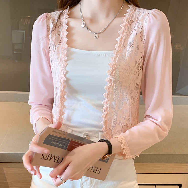 Phụ Nữ Bolero blazer Trắng Đen XXL, XXXL Dài / Ngắn Tay Shrugs Ren Bolero filipiniana Áo khoác ngoài