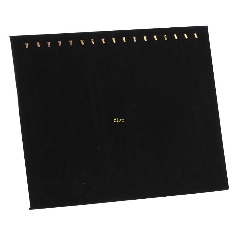 Khay Trưng Bày Trang Sức Bằng Nhung Đen Có 17 Móc Treo