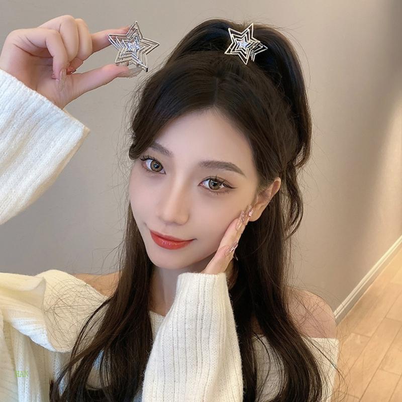 Kẹp Tóc Trang Trí Hình Ngôi Sao Rỗng Thanh Lịch Cho Nữ