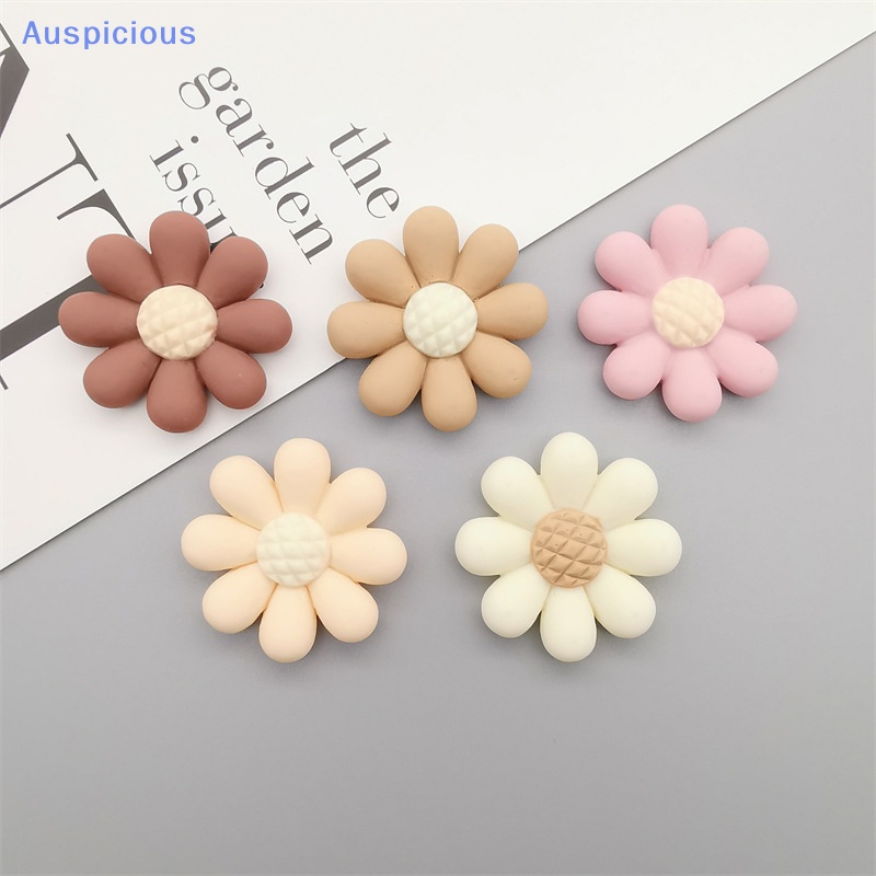 Set 10 Kẹp Tóc Hình Hoa Hướng Dương Bằng Nhựa Resin Màu Sáng Chất Lượng Cao DIY