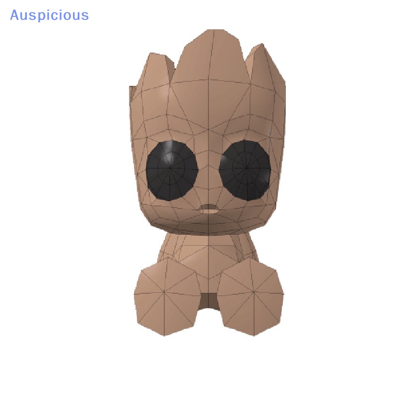 Mô Hình Groot Olaf 3D Bằng Giấy Thủ Công Để Bàn Trang Trí Nhà Cửa