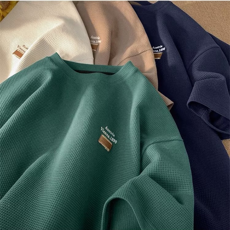 Áo Thun Nam Tay Ngắn Có Thêu Chữ Thời Trang Phong Cách