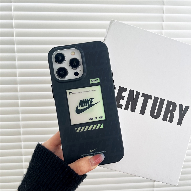 Hoạt Hình Ốp Điện Thoại Mềm Hai Lớp Mạ Nike Cho iphone15 15pro 15promax 14promax 14 14pro 13 13pro 13pm 12 11