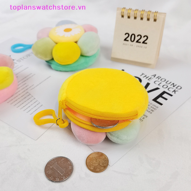 1 Túi Đựng Tai Nghe mini Hình Hoa Hướng Dương Mặt Cười Dễ Thương