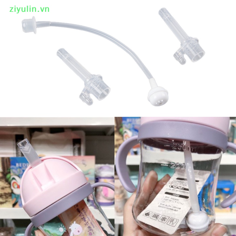 Bình Uống Nước Bằng Silicone Kèm Ống Hút Cho Bé