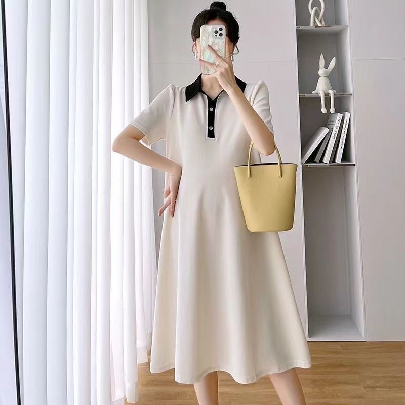 YHTN váy bầu bigsize Thời trang xinh dễ thương váy bầu mùa hè đầm bầu