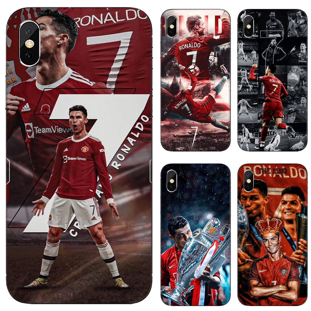 Ốp Điện Thoại Dẻo Viền Đen Hình Cristiano Ronaldo CR7 Cho OPPO find x5 pro A95 4G A17 A17K A55 5G