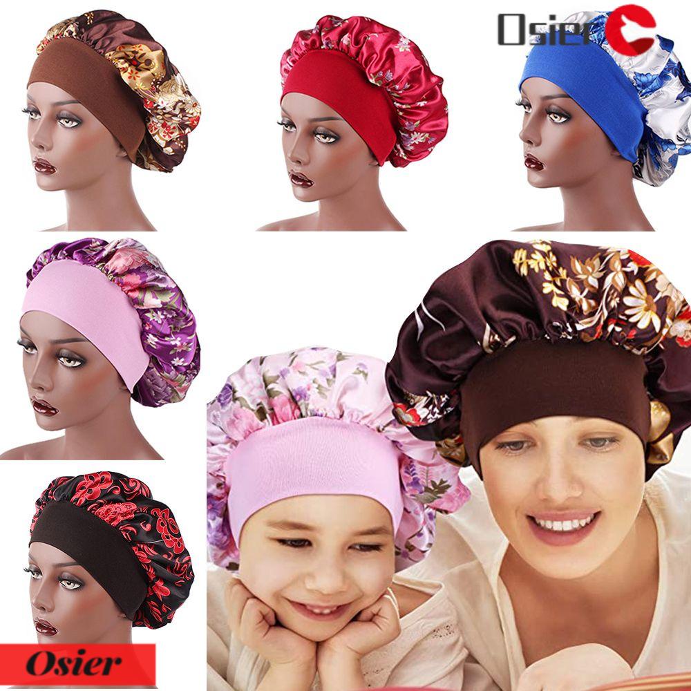 1 Mũ Trùm Đầu Bằng Satin Co Giãn Thời Trang Cho Nữ