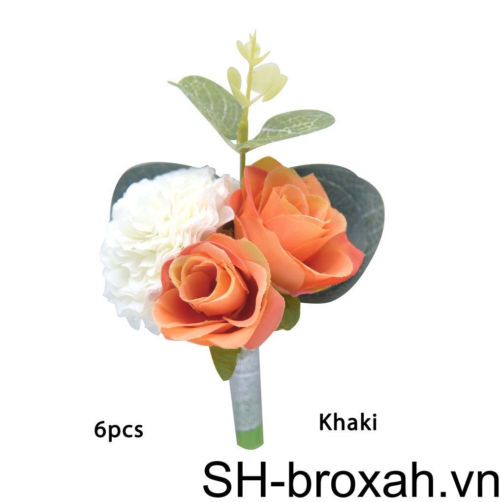 Set 6 Vòng Tay Hoa Hồng Giả Cho Cô Dâu Chú Rể