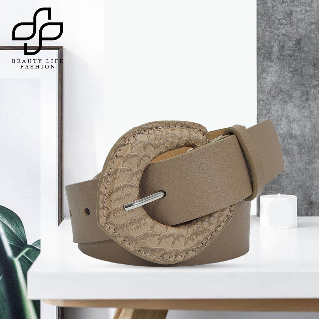 Thắt Lưng Dây Giả Da Rắn Màu Trơn Điều Chỉnh Được Phong Cách Dân Tộc Cho Nữ