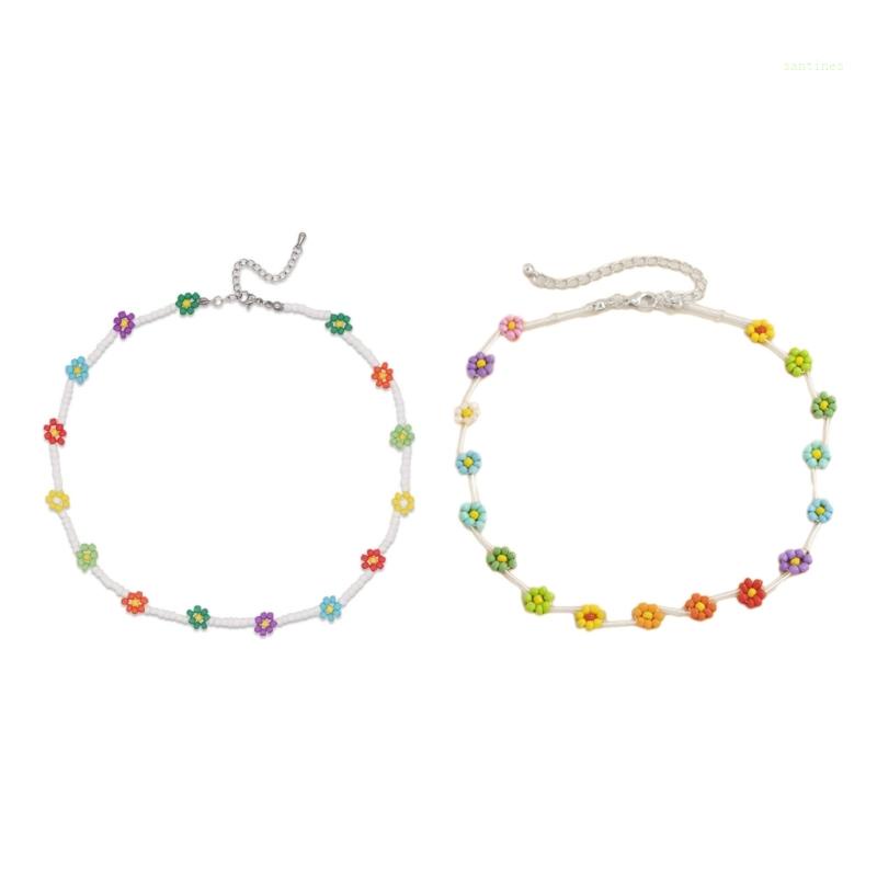 Vòng cổ Xỏ Hạt Resin Nhiều Màu Sắc Xinh Xắn